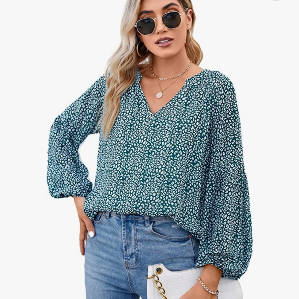 Cheetah print blouse XXL